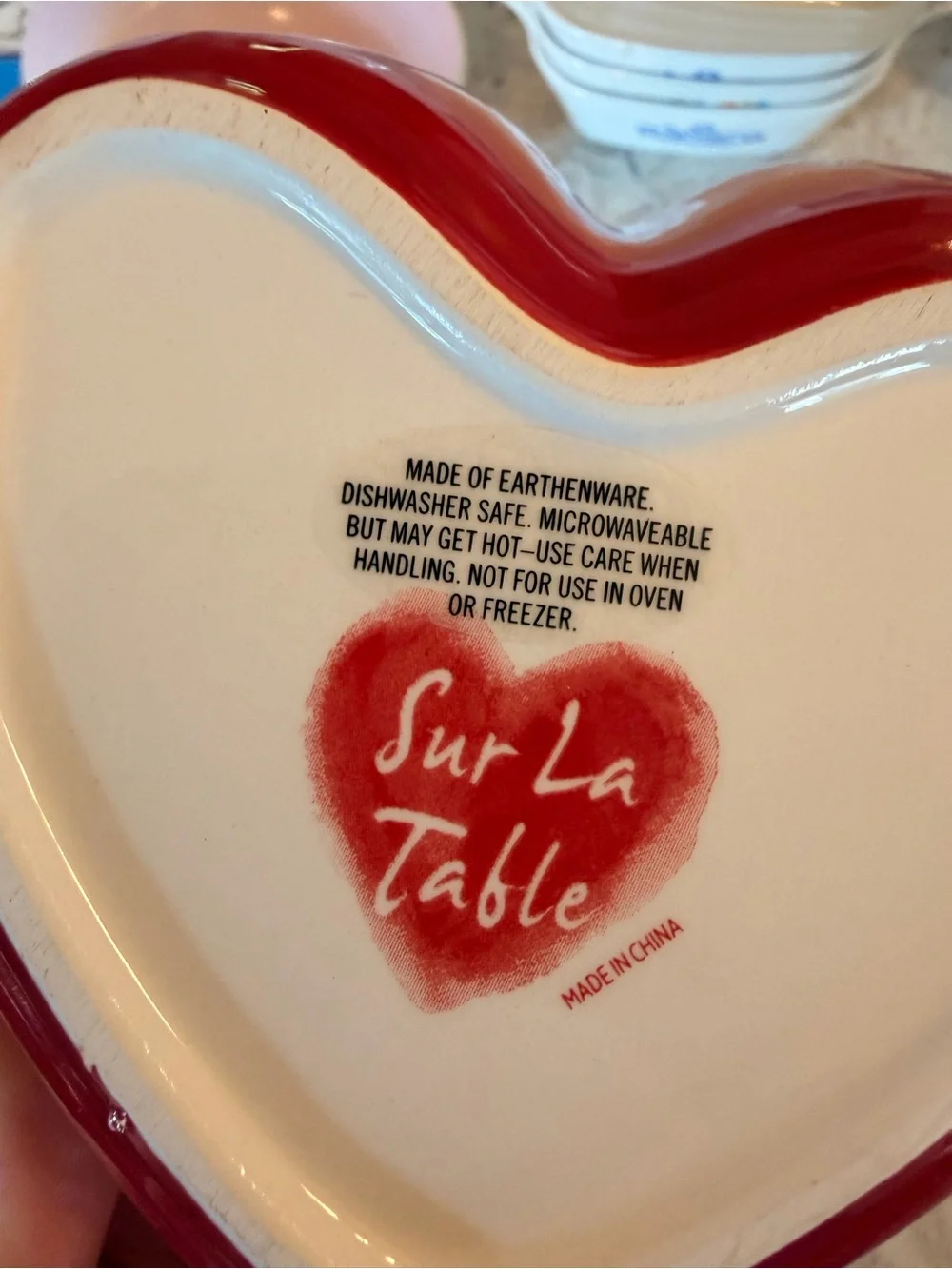 Like new Sur La Table Heart-Shaped Earthenware Bowl